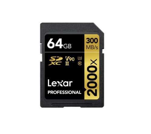 Lexar 64GB SD mälukaardi rent R-300MB s W-260MB s