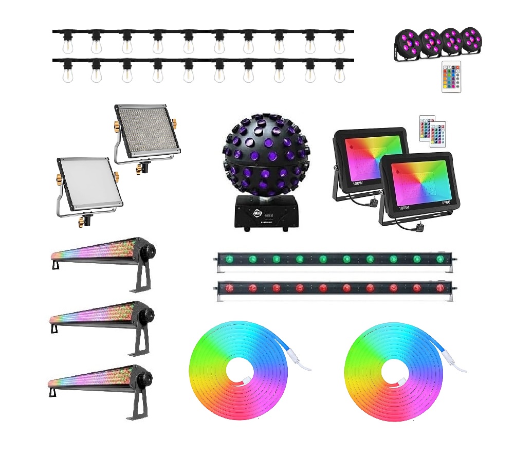 värviliste valgustite rent