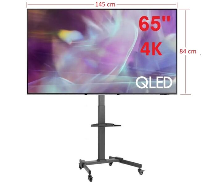 65" led TV digiekraani rent reguleeritava ratastel jalaga