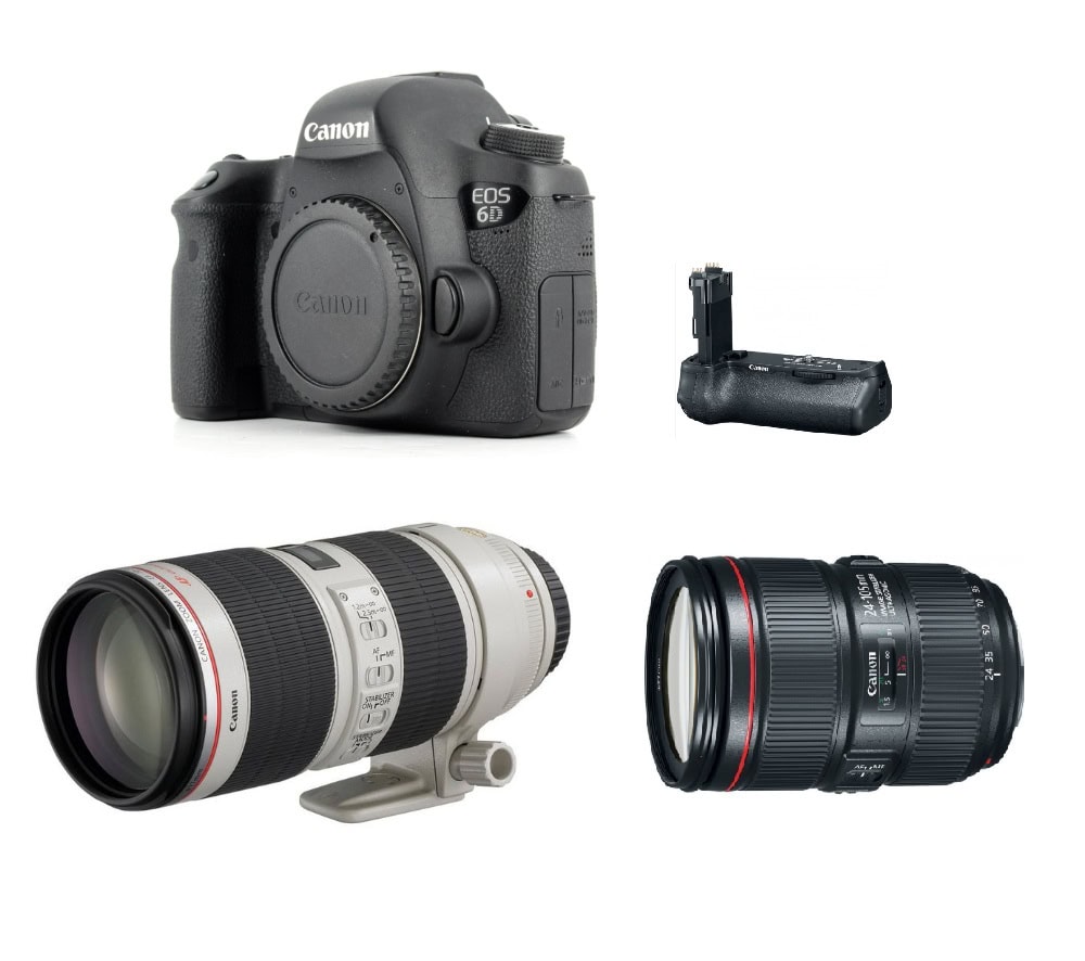 Canon 6D fotokaamera ja objektiivide rent
