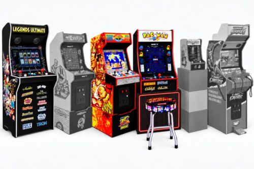Kolme arcade mänguautomaadi komplekti rent