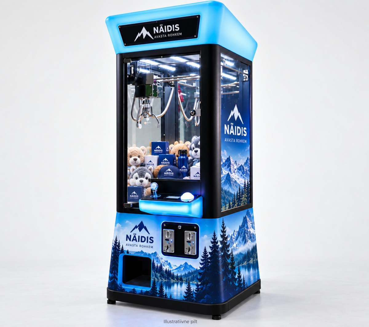 Claw machine küünisega kraanamängu automaadi rent auhinnamänguks